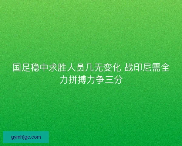 国足稳中求胜人员几无变化 战印尼需全力拼搏力争三分