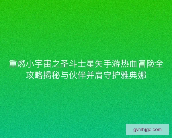 重燃小宇宙之圣斗士星矢手游热血冒险全攻略揭秘与伙伴并肩守护雅典娜 重燃小宇宙之圣斗士星矢手游热血冒险全攻略揭秘与伙伴并肩守护雅典娜