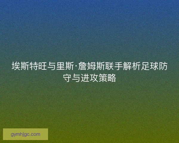 埃斯特旺与里斯·詹姆斯联手解析足球防守与进攻策略
